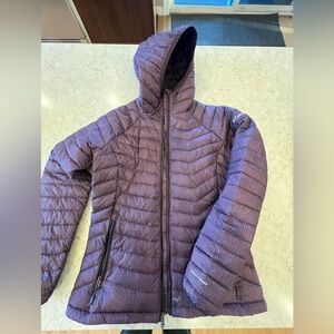 Columbia Omni-heat hooded Women's Purple Quilted Jacket down jacket